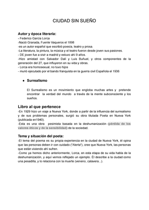 ¿A qué etapa de Lorca pertenece 'Ciudad sin sueño'? ¡Descúbrelo aquí!