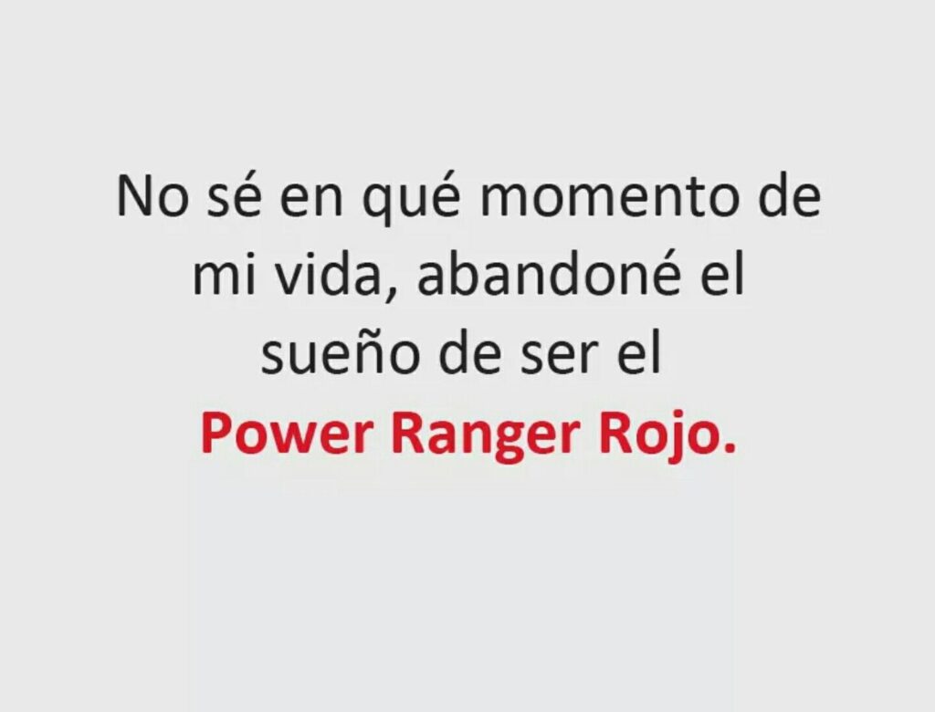 Abandonaste tu sueño de ser el Power Ranger Rojo: ¿Qué pasó?