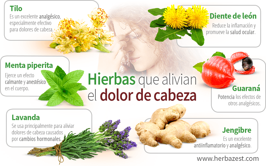 Alivio natural para dolor de cabeza, fatiga y ovario izquierdo