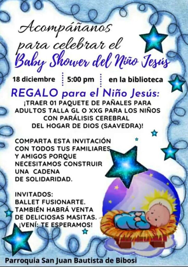 Baby shower solidario: Iglesia de Dios regala migas por un sueño