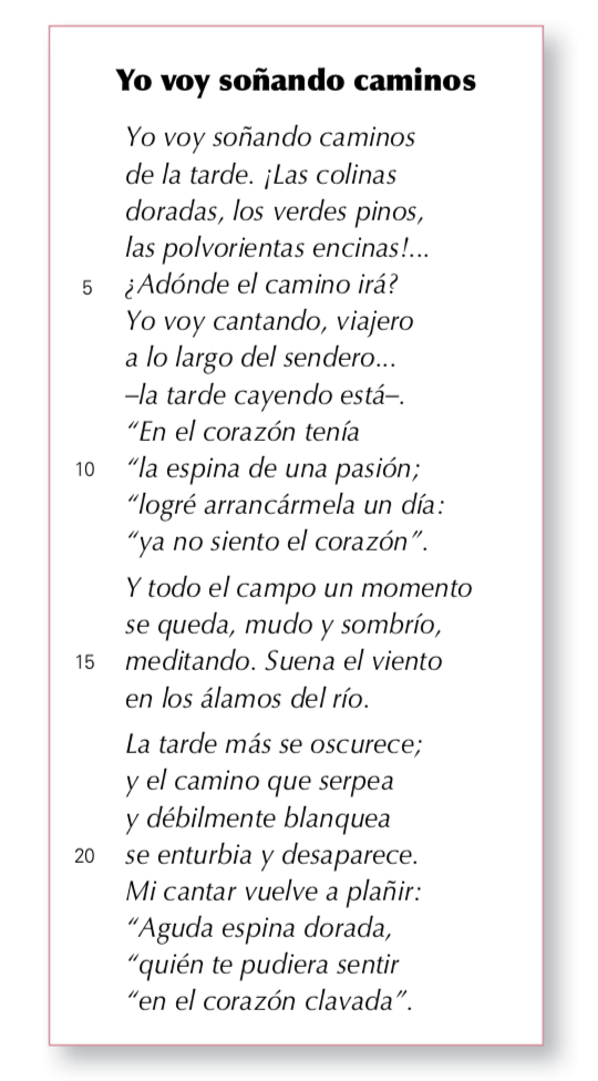 Caminando entre soledades: poema de Antonio Machado