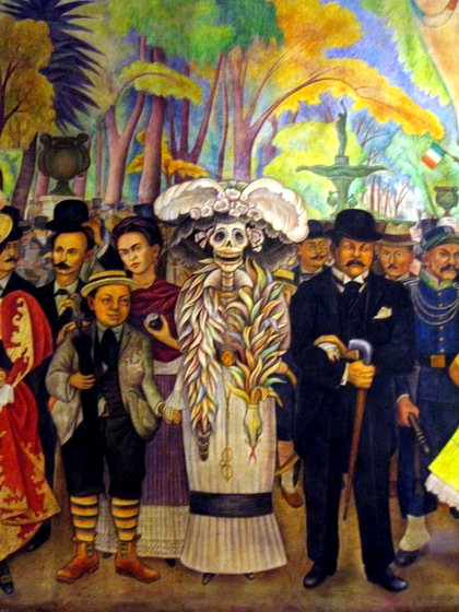 Colorea un clásico de Diego Rivera: Sueño de una tarde dominical