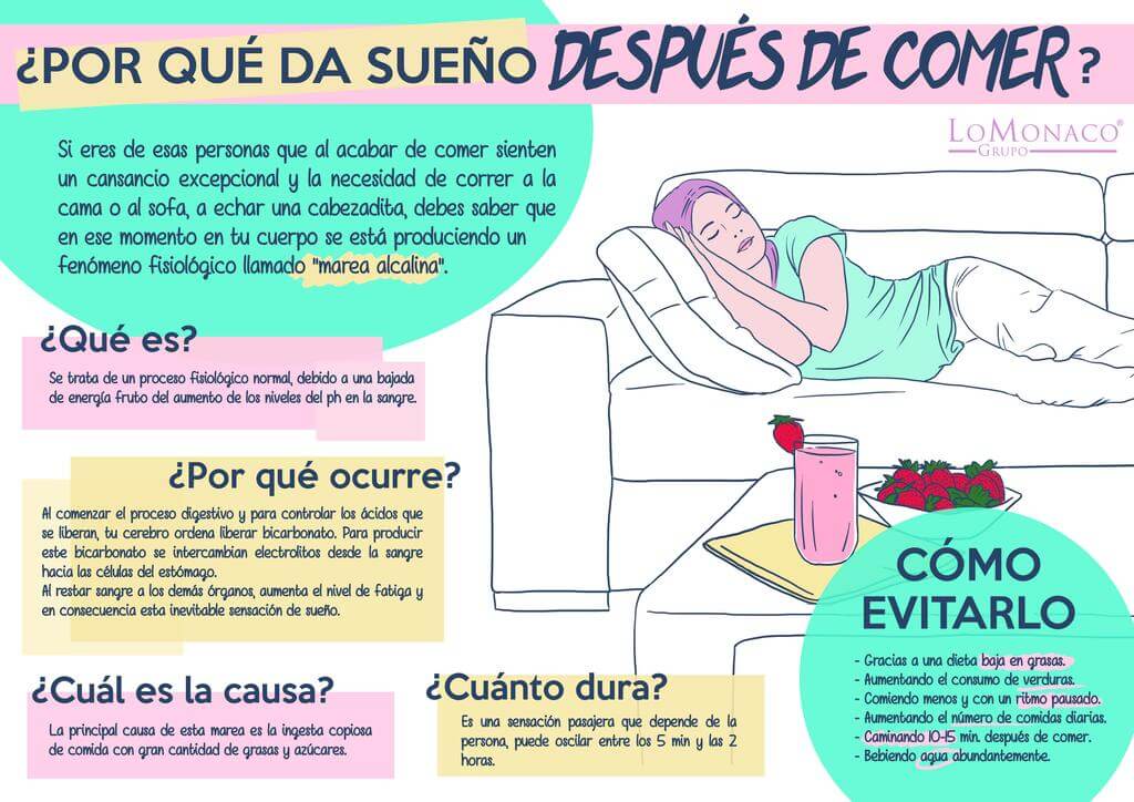 Combate el sueño postprandial con estos simples consejos