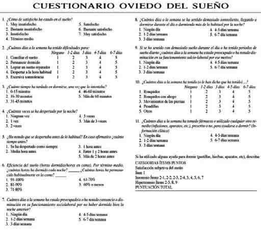 Cuestionario Oviedo: evalúa la calidad del sueño según tu edad