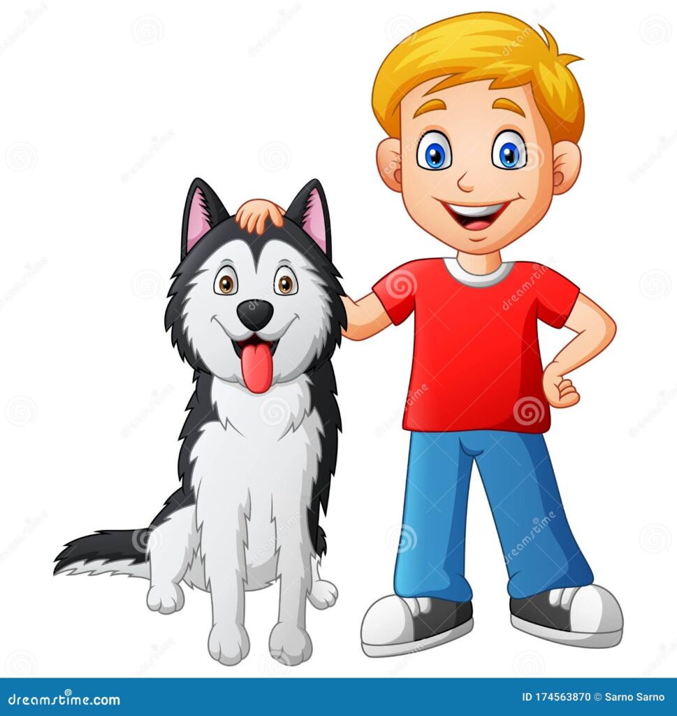 De niño a perro: una divertida caricatura animada