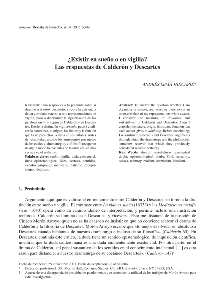 Descubre la diferencia entre sueño y vigilia según Descartes