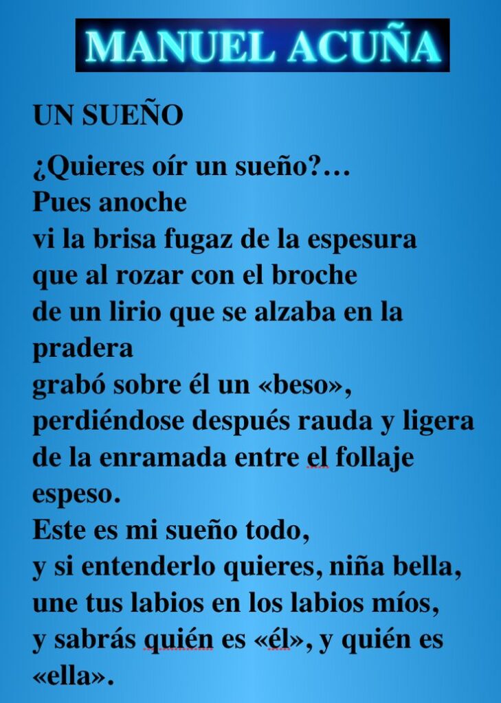 Descubre la magia del poema '¿Quieres oír un sueño?' de Manuel Acuña