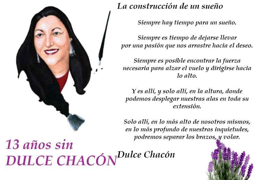 Dulce Chacón: construyendo sueños con poesía