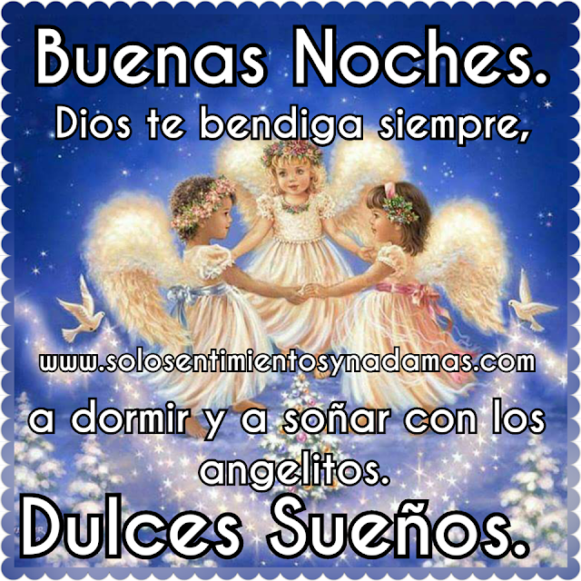 Dulces sueños junto a los angelitos: ¡Buenas noches!