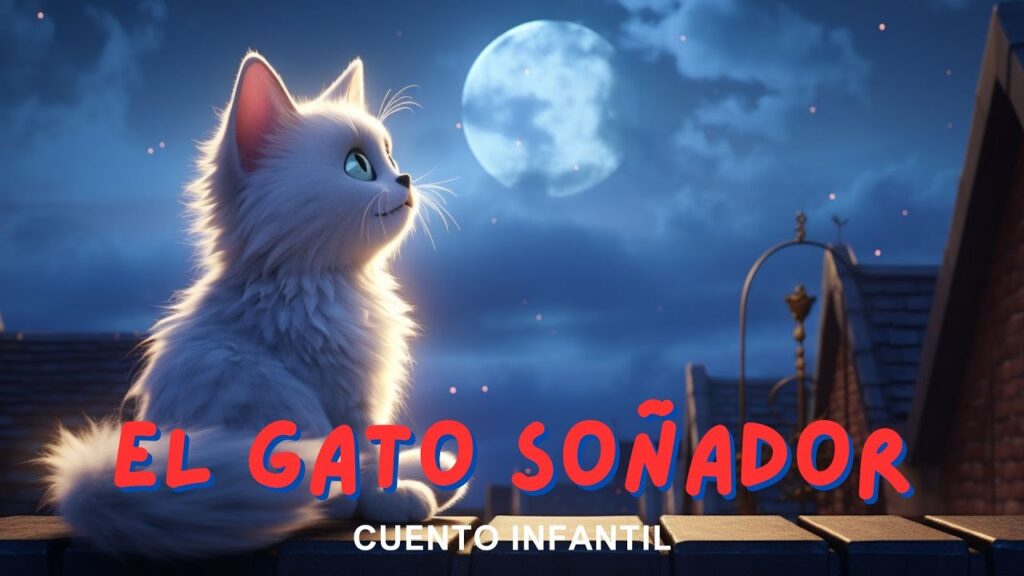 El gato soñador que anhelaba la luna: un cuento mágico