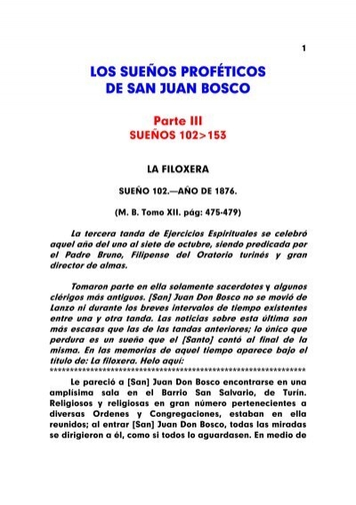 El misterioso sueño de San Juan Bosco y su interpretación