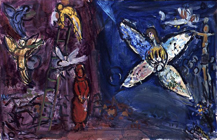 El sueño de Jacob: Explora el icónico estilo de Marc Chagall