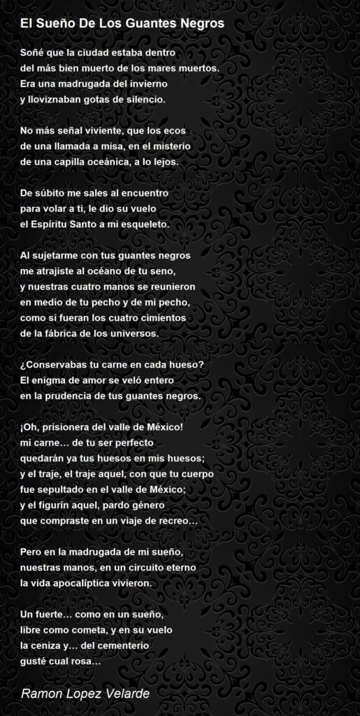 El sueño de los guantes negros: poesía intensa de Ramón López Velarde