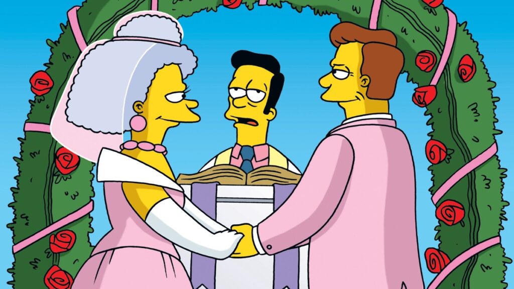 El sueño romántico de Selma en Los Simpson