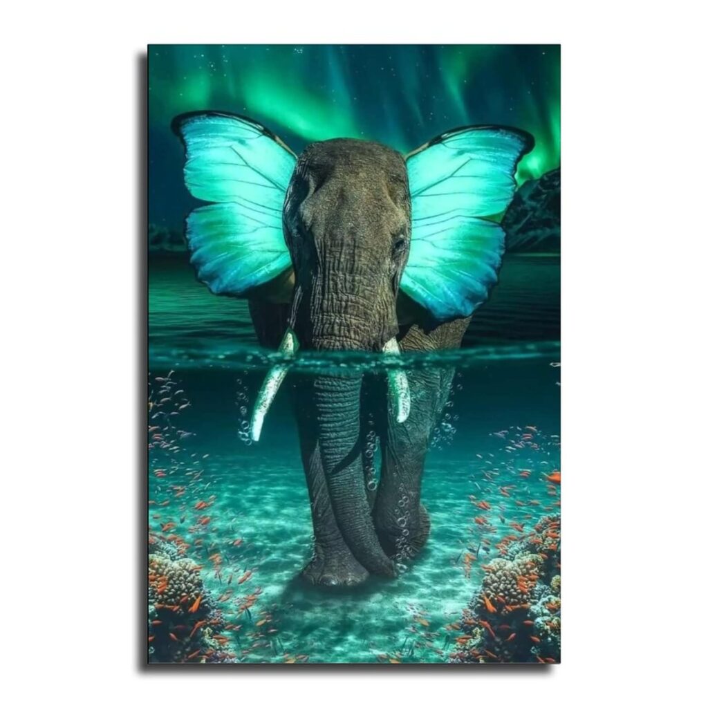 Elefante con orejas de mariposa: ¡sorprendente y encantador!