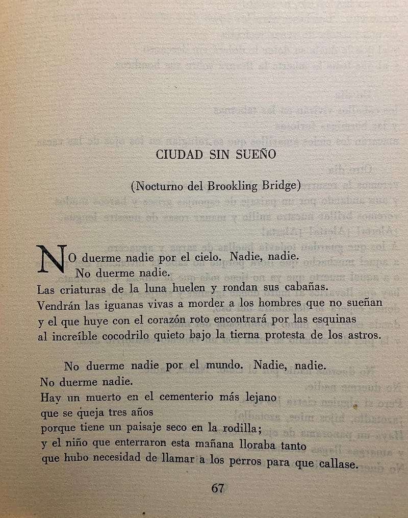 Federico García Lorca: La poesía de la desolación en Ciudad Sin Sueño