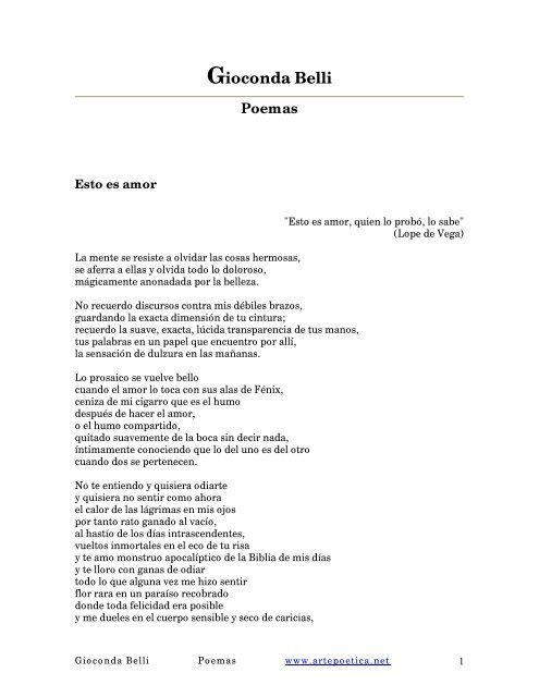 Gioconda Belli: poesía que despierta tus sentidos