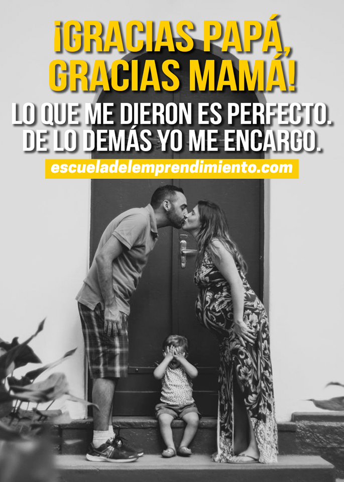 Gracias papá y mamá por hacer realidad mis sueños