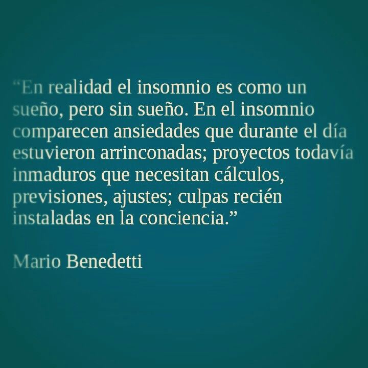 Insomnio poético: Si alguna vez duermes sin tener sueño - Benedetti