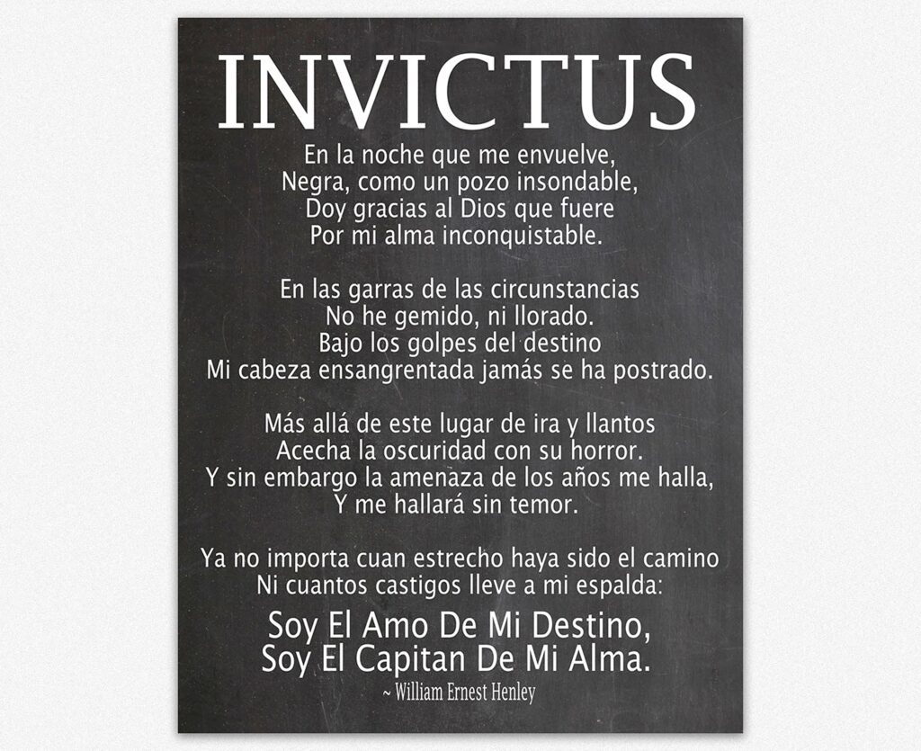 Invictus: Ni frío, ni miedo, ni sueño, ni dolor en latín