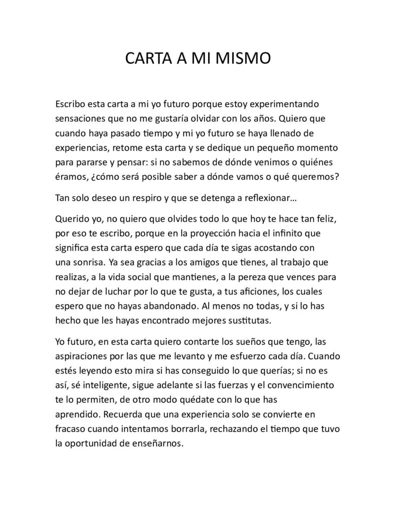 La carta de mi sueño se convierte en realidad en mi futuro