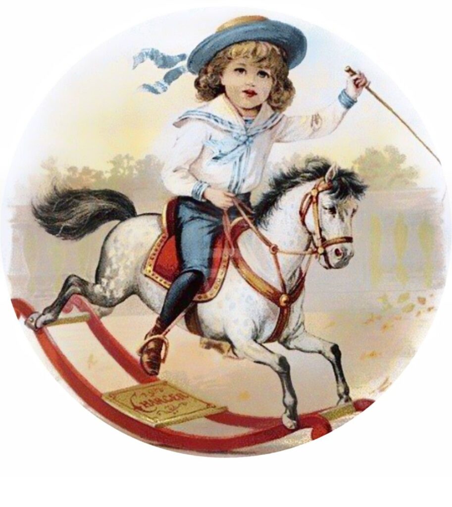 La magia de la infancia: el niño y su caballo de cartón