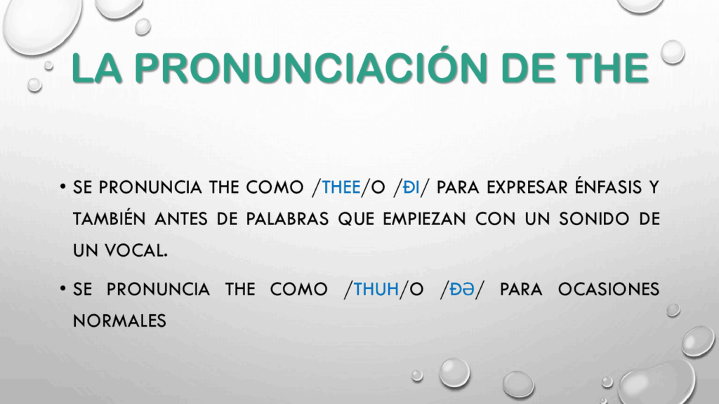 La pronunciación del artículo 'the': ¿da o de? Aprende la diferencia