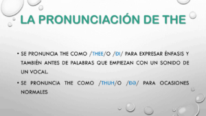 La pronunciación del artículo 'the': ¿da o de? Aprende la diferencia
