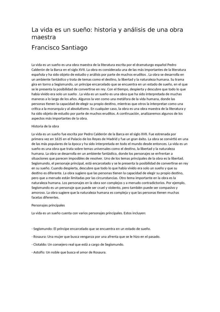 La vida es un sueño: historia y análisis de una obra maestra