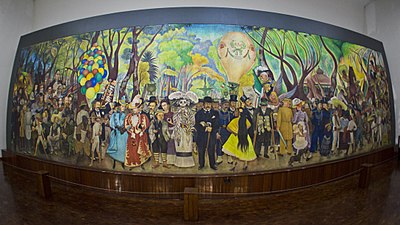 Mural de ensueño en Alameda Central: un oasis de colores dominicales