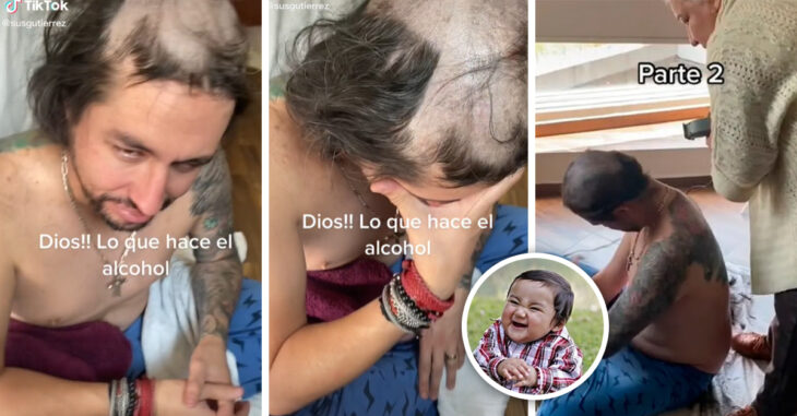 Nina seca su pelo para cumplir el sueño de su papá