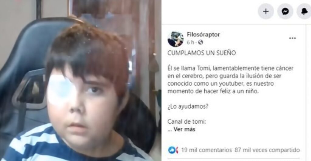 Niño enfermo cumple su sueño de conocer a Auronplay