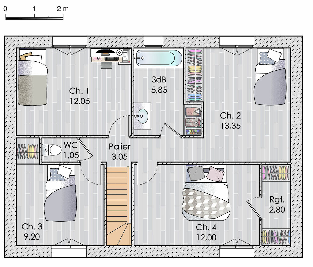 Plan de la maison de rêve: tout en français!