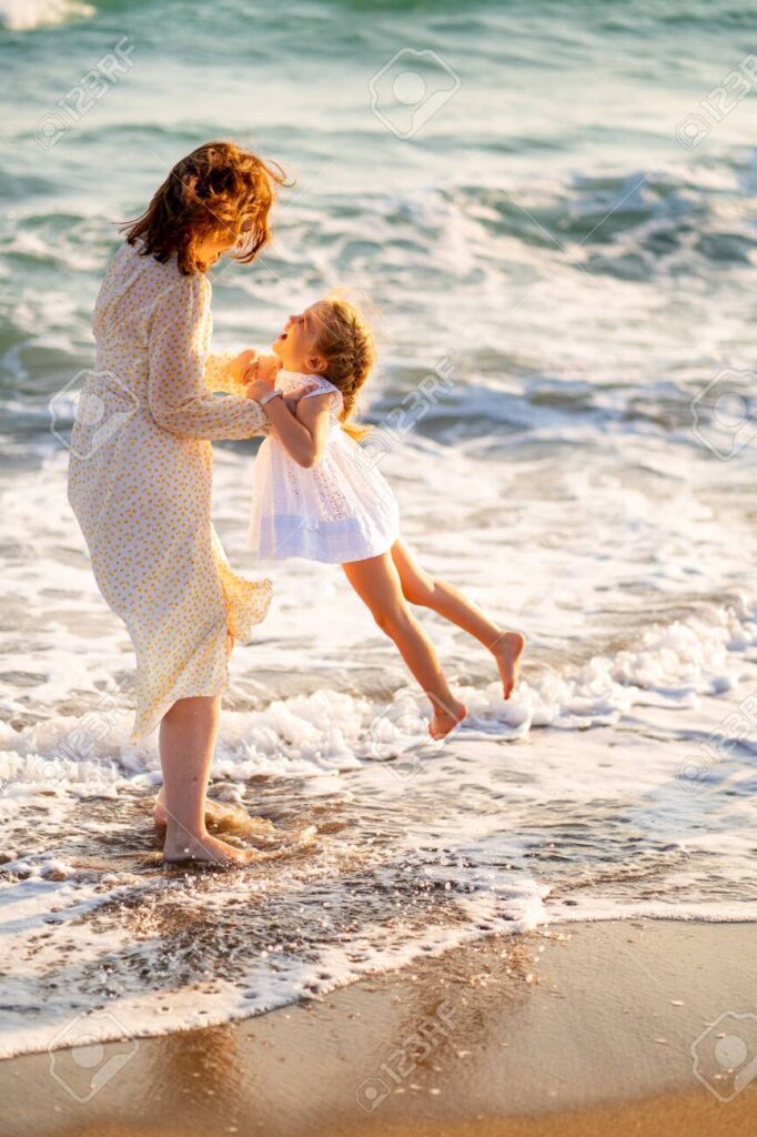 Playa y mamá: un sueño de felicidad