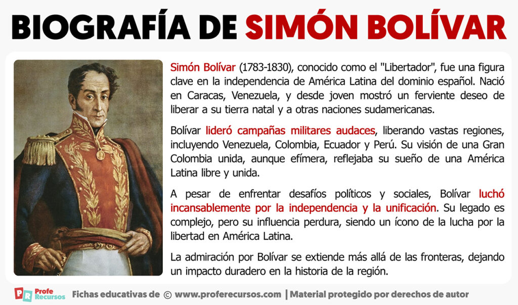 Simon Bolivar: el sueño de la libertad en su biografía