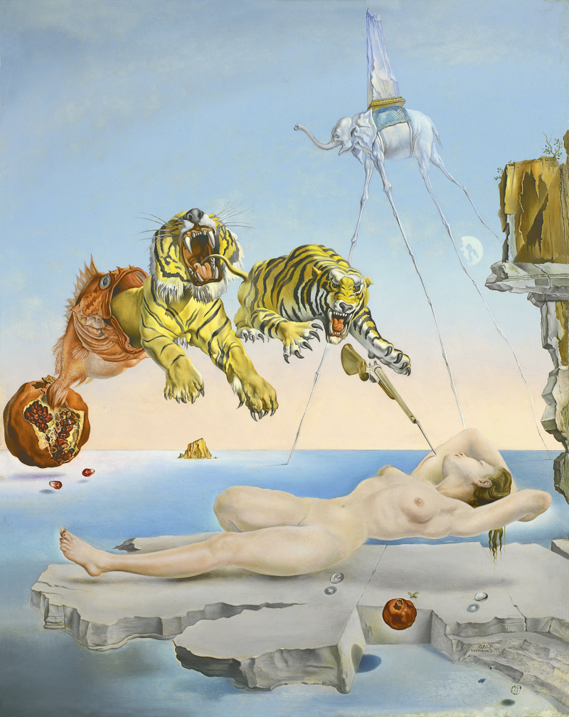 Sueña con la surrealista abeja de Dalí en pleno vuelo