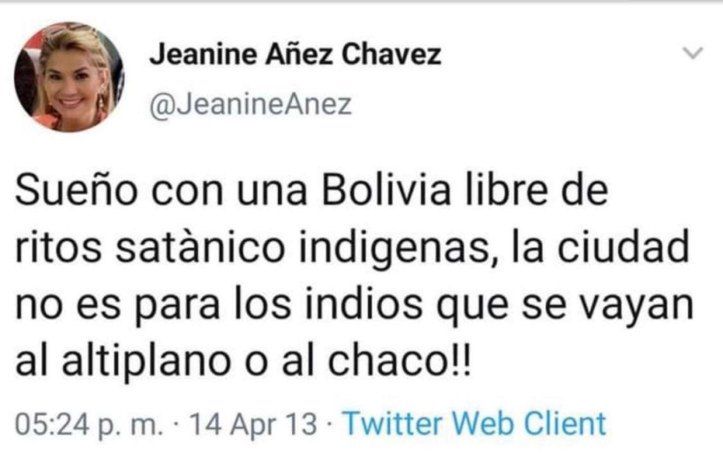 ¡Sueña con una Bolivia libre de ritos satánicos junto a Jeanine!