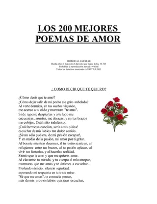 Sueña tu alma con su nombre: Poemas del amor eterno