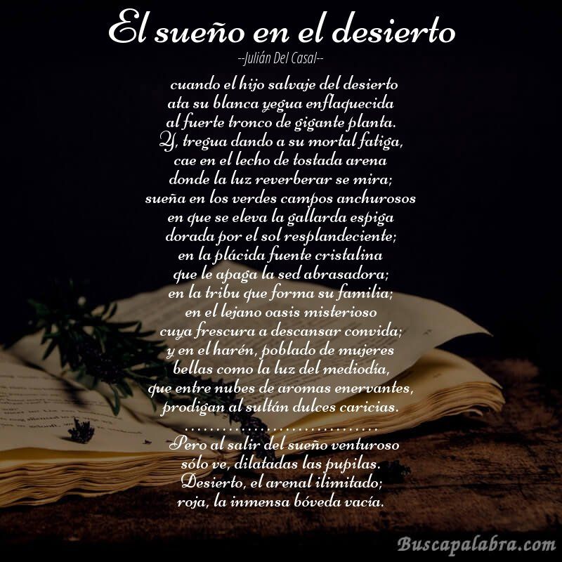Sueños mágicos en el desierto: Poema de Julián del Casal