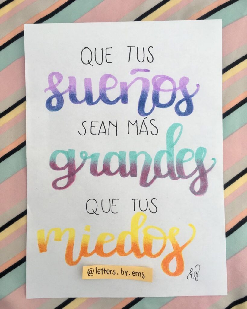 Tipografías inspiradoras para que tus sueños superen tus miedos